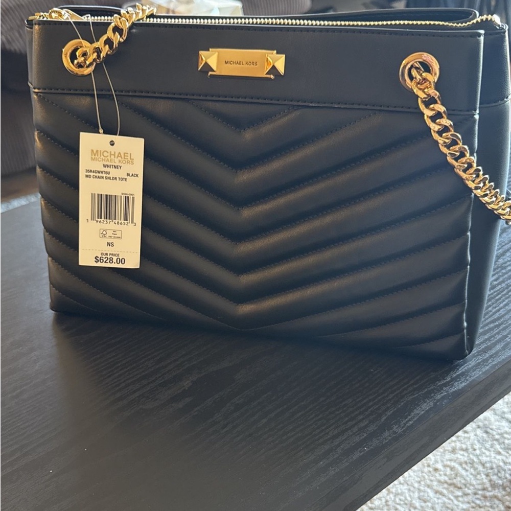 Michael Kors Black Quilted Shoulder Bag